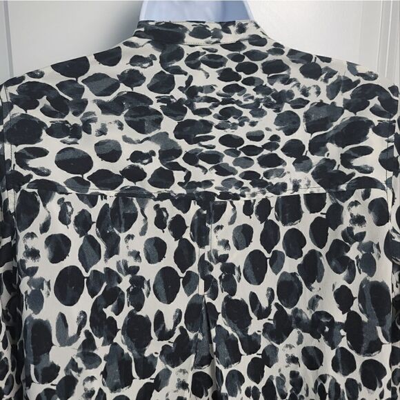 LIZ LANGE Maternity Black & White Blouse - Picture 4 of 7